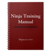Individuelle Ninja Training Manual Red Notizblock (Vorderseite)