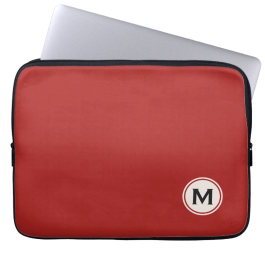 Individuelle Notebook-Ärmel mit Monogramm und Farb Laptopschutzhülle (Vorderseite)