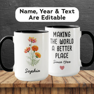 Individuelle Oktober-Geburtsblume - Personalisiert Tasse