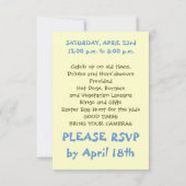 Individuelle Osterfeier Einladung (Rückseite)