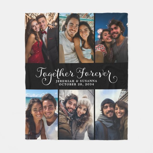 Individuelle Paare für immer zusammenpassen Fleecedecke (Vorderseite)