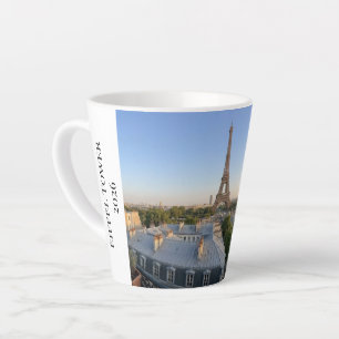 Individuelle Pariser Panorama-Skyline-Ansicht Eiff Milchtasse
