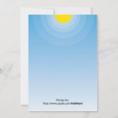 Individuelle Party Einladung am Strand (Rückseite)