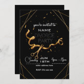 Individuelle Party Einladung der Scheidung (Vorne/Hinten)