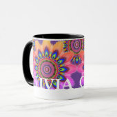 Individuelle PEACOCK-Kaffeemaschine Tasse Mandala (Vorderseite Links)