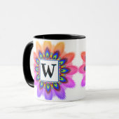 Individuelle PEACOCK-Kaffeemaschine Tasse Mandala  (Vorderseite Links)