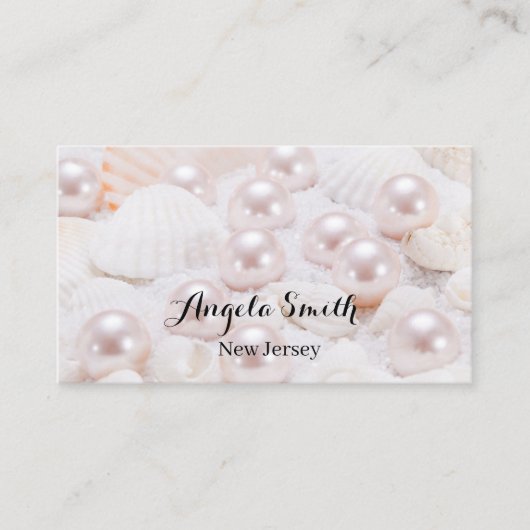 Individuelle Pearl Business Moderne Personalisiert Visitenkarte (Vorderseite)