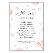 Individuelle Perlen & Prosecco Brautparty-Zeichen Tischnummer (Rückseite)