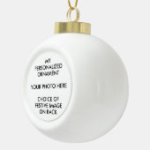 Individuelle Personalisierte CLASSIC BALL FOTO ORN Keramik Kugel-Ornament (Rechts)