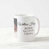 Individuelle Personalisierte Foto Birth Baby Tasse (VorderseiteRechts)