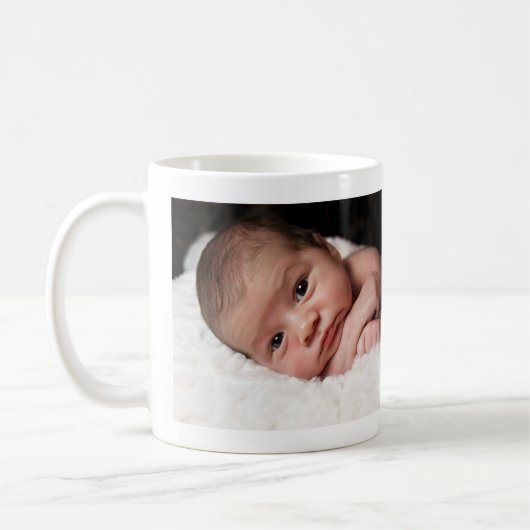 Individuelle Personalisierte Foto Birth Baby Tasse (Links)