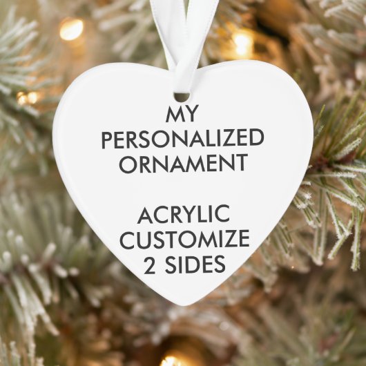 Individuelle Personalisierte HERZ ACRYLIC FOTO ORN Ornament (Baum)