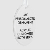 Individuelle Personalisierte OVAL ACRYLIC FOTO ORN Ornament (Vorderseite)