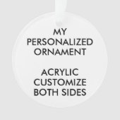 Individuelle Personalisierte RUNDE ACRYLIC FOTO OR Ornament (Vorderseite)