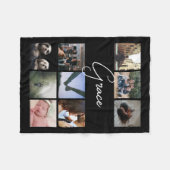 Individuelle Personalisierte Typografie und FotoCo Fleecedecke (Vorderseite (Horizontal))