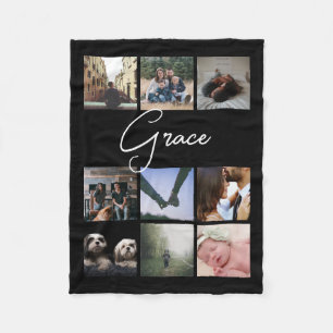 Individuelle Personalisierte Typografie und FotoCo Fleecedecke