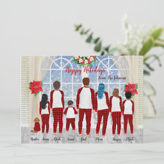 Individuelle Personalisierung der Weihnachtskarte Einladung (Stehend Vorderseite)