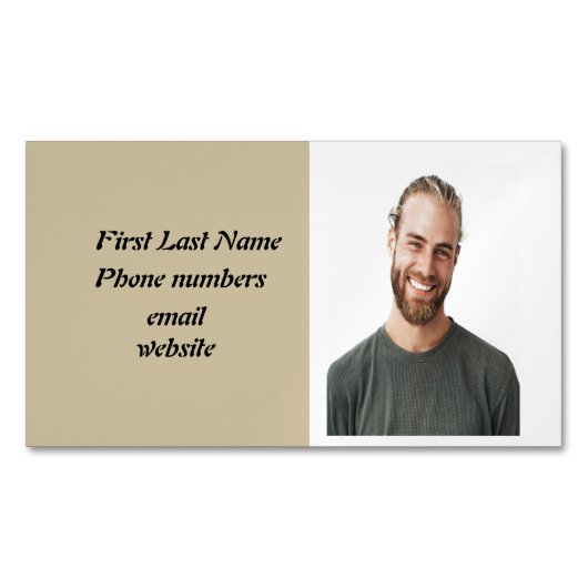 Individuelle persönliche Foto-Totem-Visitenkarte Magnetische Visitenkarte (Vorderseite)