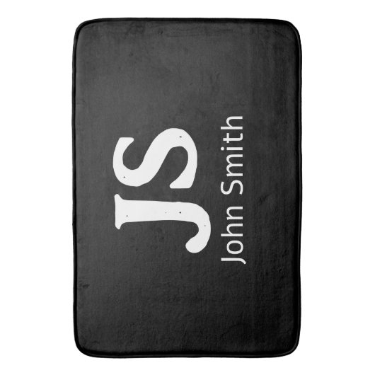 Individuelle persönliche Initialen Badematte (Vorderseite Vertikal)