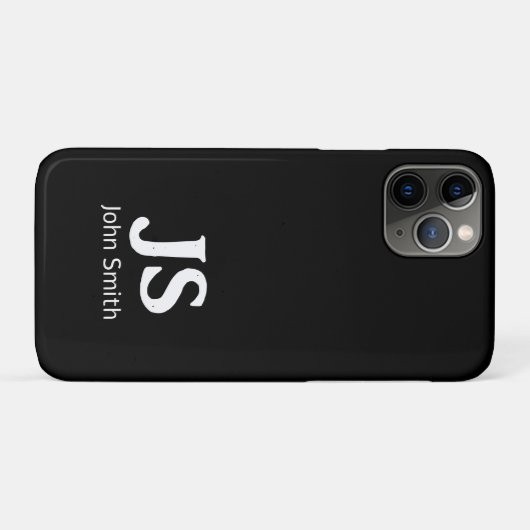 Individuelle persönliche Initialen Case-Mate iPhone Hülle (Rückseite (Horizontal))