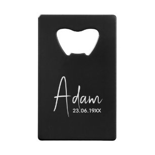 Individuelle persönliche Initialen, Geschenk für d Geldbeutel Flaschenöffner