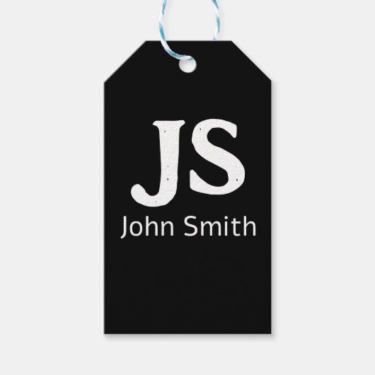 Individuelle persönliche Initialen Geschenkanhänger (Vorderseite)