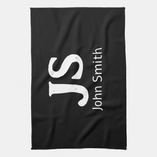 Individuelle persönliche Initialen Geschirrtuch (Vertikal)