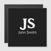 Individuelle persönliche Initialen Magnetkarte (Vorne/Hinten)