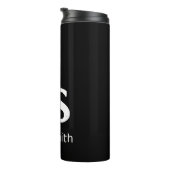 Individuelle persönliche Initialen Thermosbecher (Nach rechts gedreht)