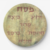 Individuelle Pesach Seder Teller für jedermann (Vorderseite)
