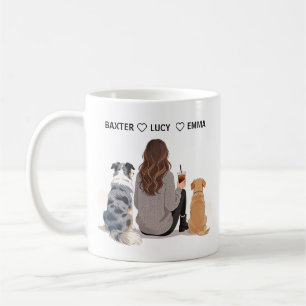 Individuelle Pet-Porträt-Tasse mit Frau – Vollkörp Kaffeetasse