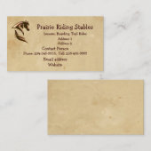 Individuelle Pferderittung Stables Tierausweis Visitenkarte (Vorne/Hinten)