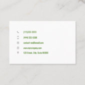 Individuelle Pflege von Landschaftsflächen Visitenkarte (Rückseite)