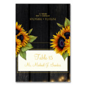 Individuelle Platzkarte für den einzelnen Gastname Tischnummer (Vorderseite)