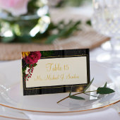 Individuelle Platzkarte für den einzelnen Gastname Tischnummer