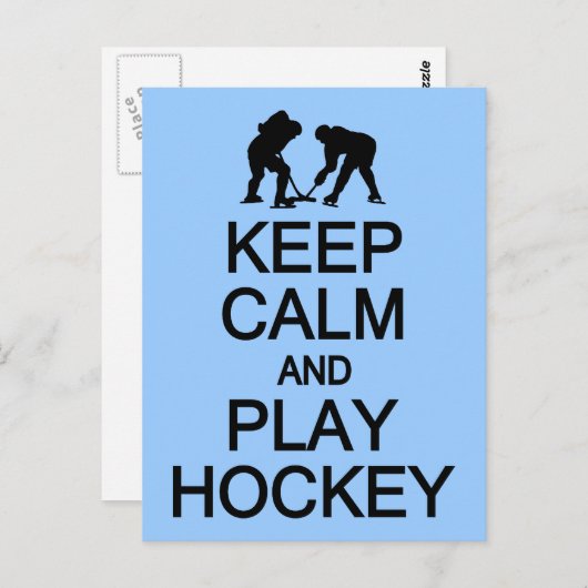 Individuelle Postkarte für Calm & Play Hockey beha (Vorne/Hinten)