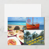 INDIVIDUELLE POSTKARTEN - CANCUN COLLAGE 1 (Vorne/Hinten)