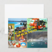 INDIVIDUELLE POSTKARTEN - CANCUN COLLAGE 2 (Vorne/Hinten)