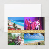 INDIVIDUELLE POSTKARTEN - CANCUN COLLAGE 9 (Vorne/Hinten)