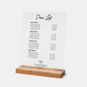 Individuelle Preisliste oder Service-Preise Modern Acrylschild (Winkel)