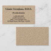 Individuelle Prosthodontist-Visitenkarte Visitenkarte (Vorne/Hinten)