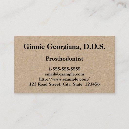 Individuelle Prosthodontist-Visitenkarte Visitenkarte (Vorderseite)