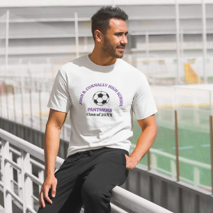 Individuelle Purple High School Fußballmannschaft T-Shirt