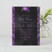 Individuelle QR Code Baby Shower Einladung Vorlage (Stehend Vorderseite)