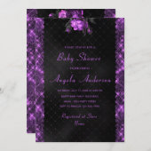 Individuelle QR Code Baby Shower Einladung Vorlage (Vorne/Hinten)