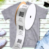 Individuelle QR-Code-Bekleidungsmarken Satinband