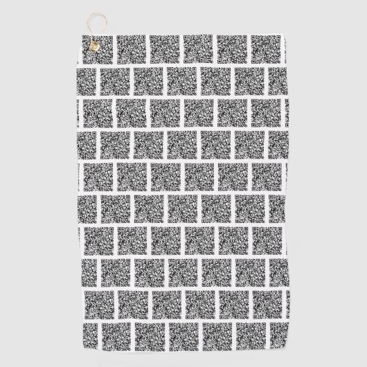 Individuelle QR-Code-Prüfung Info Golf-Handtuch Ih Golfhandtuch (Vorderseite)