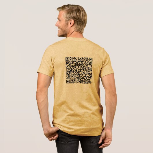 Individuelle QR Code Prüfung Info Ihr eigenes Desi Tri-Blend Shirt (Rückseite voll)