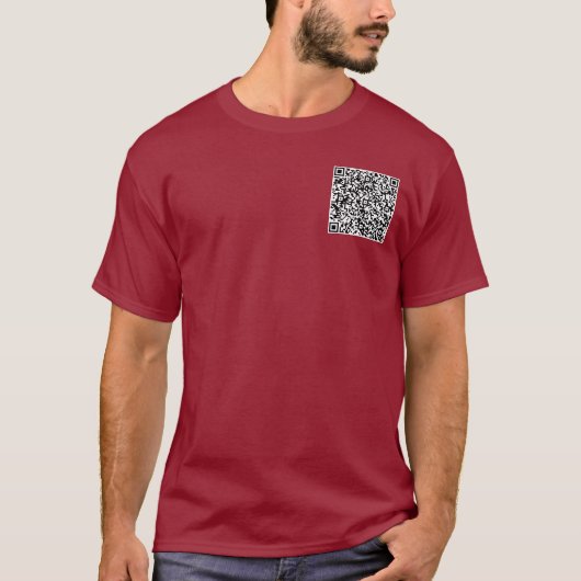 Individuelle QR-Code-Prüfung Info zu Ihrem eigenen T-Shirt (Vorderseite)