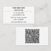 Individuelle QR-Code-Prüfung Info zur Visitenkarte (Vorne/Hinten)